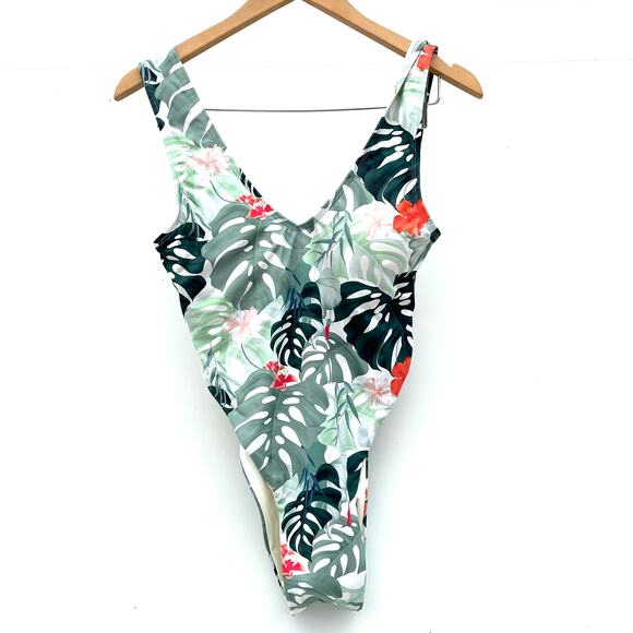 Toluca Artemis One Piece Bathing Suit Tropical Cheeky High Cut Large Tropical - Picture 4 of 10